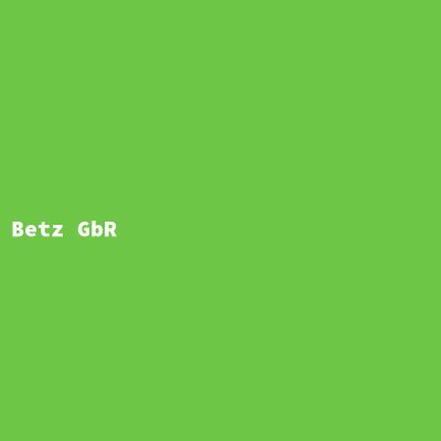 Hersteller: Betz GbR